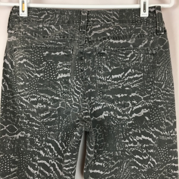 NYDJ Skinny Jeans Women's 0X29.5 Animal Print Gray - Picture 2 of 6